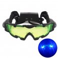 Mbuynow Adjustable Elastic Band Military Night Vision Goggles Glasses Security Eyeshield with Flip-out Lights