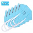 Mbuynow KN95 Face Mask FFP2 Surgical Breathing Protection Mouth Guard Cover Facemasks for Mens, Women and Adults, Pack of (5) - UK Stock