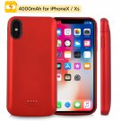 4000mah iPhone X/ XS Red Battery Case Magnetic Power Bank Charger Back Cover