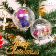 Mbuynow 20 Pack 5cm Christmas Ball Clear Transparent Balls Ornaments DIY Fillable Craft Plastic Xmas Ball Baubles