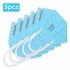 Mbuynow KN95 Face Mask FFP2 Surgical Breathing Protection Mouth Guard Cover Facemasks for Mens, Women and Adults, Pack of (5) - UK Stock