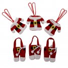 Mbuynow insieme di 6 Babbo Natale vestito di tasche porta posate