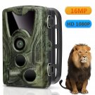 Mbuynow Trail Camera, IP66 Wildlife Trail Camera 16MP 1080P Wildlife Camera with 120° Wide Angle Hunting Camera 0.3s Trigger Speed Night Version Game Camera for Wildlife Monitoring & Home Security