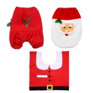 Mbuynow Happy Merry Christmas Santa Bathroom set - Toilet Seat Cover & Rug & and Tissue Box Cover (Red) Only Toilet Seat Cover