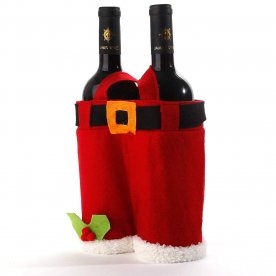Mbuynow- Borsa dei Bicchierini Stile Natale per Bottiglia di Vino Rosso o Champagne o Caramelle