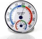 Mbuynow Thermo Hygromètre de Haute Précision Numérique Testeur de Température Humidité Hygromètre Thermomètre Analogique avec Affichage Cadran Digital pour Intérieur Extérieur